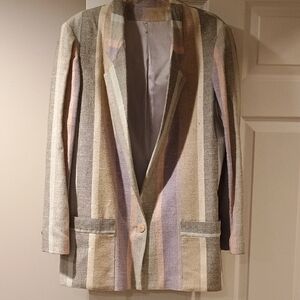 Chic Striped Women's Blazer